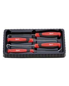 MLW48-22-9215 image(2) - Milwaukee Tool 4-PC ALL-METAL CORE COMFORT GRIP HOOK & PICK SET, CHROME PLATED