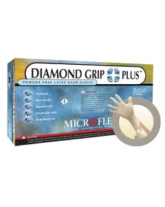 Microflex DIAMOND GRIP PLUS LATEX GLOVES XL 100PK