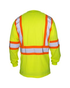 SAS Safety Class-2 Long Sleeve Reflective Yellow T-Shirt, XL