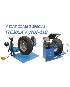 ATETTCWB-COMBO2-FPD image(0) - Atlas Equipment TC305A Tire Changer+WBT210 Wheel Balancer Combo